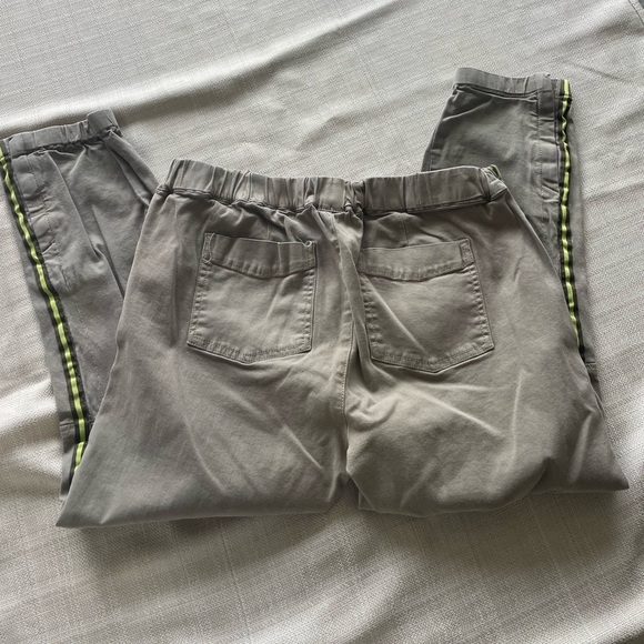 Women's Ecru Tuxedo Stripe Chino Pants - Sz. L - Picture 3 of 4